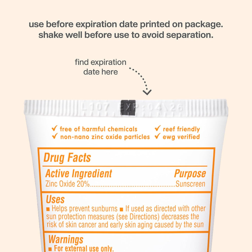 Thinkbaby Spf 50+ Baby Sunscreen, 3 Oz. – Safe, Natural Mineral Sun Cream For Babies - Water Resistant, Broad Spectrum Uva/Uvb Sun Protection – Vegan Sunscreen For Kids