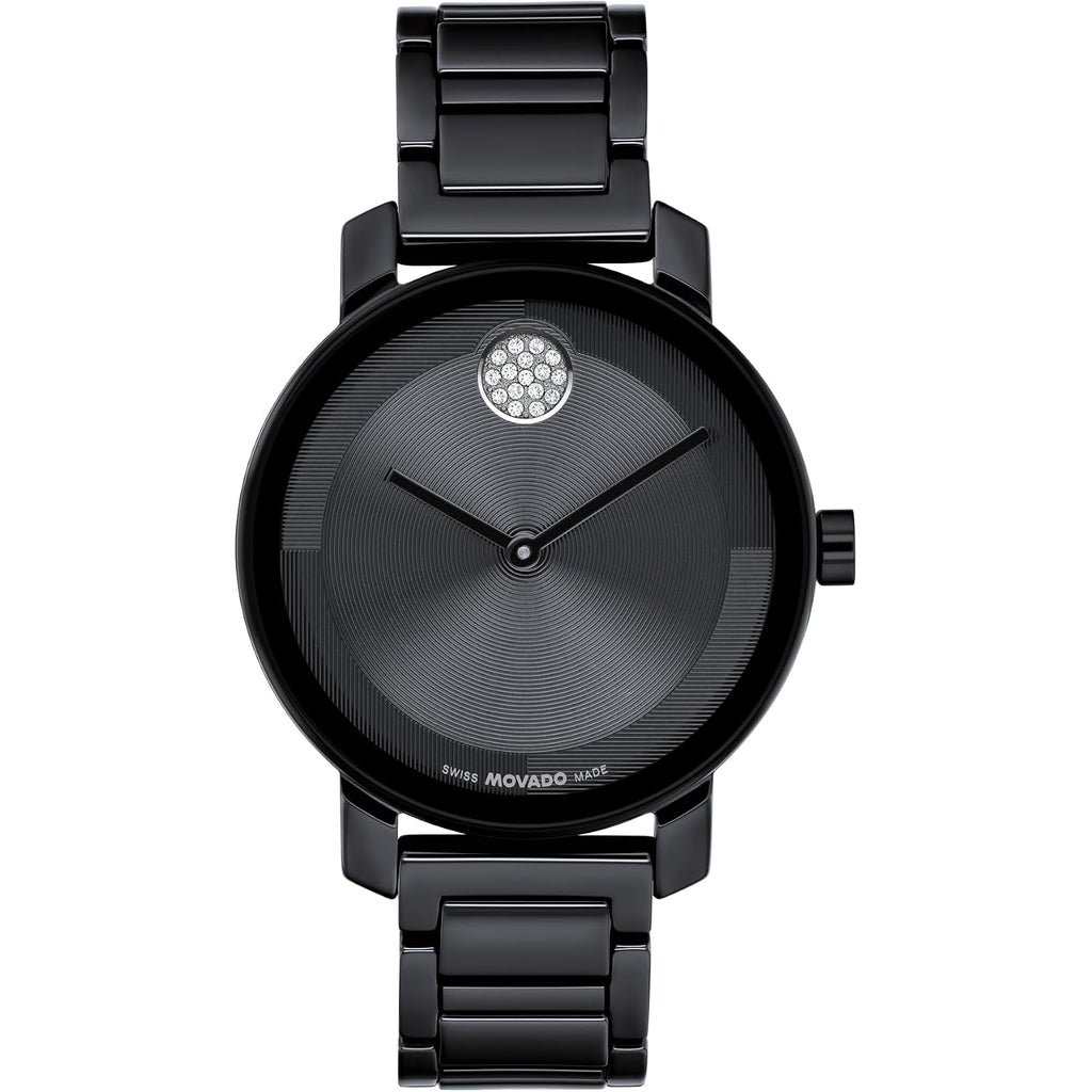 Movado Bold Women'S Evolution 2.0 Ceramic Watch - Swiss Quartz Movement - Crystal Set Dot - 3 Atm Water Resistance - Luxury Timepiece - Gift For Her - 34Mm