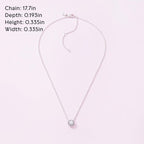 PANDORA Round Sparkle Halo Necklace - Adjustable Necklace with Lobster Clasp - Gift for Her - Sterling Silver & Cubic Zirconia - With Gift Box - 17.7"