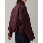 Megfie Jackets For Women Trendy Vintage Trench Coat Turtleneck Crop Jackets With Pockets