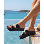 Shevalues Women’S Platform Sandals With Arch Support, Lightweight Cloud Slides With Adjustable Double Buckle, Comfortable Eva Recovery Sandals For Summer Beach