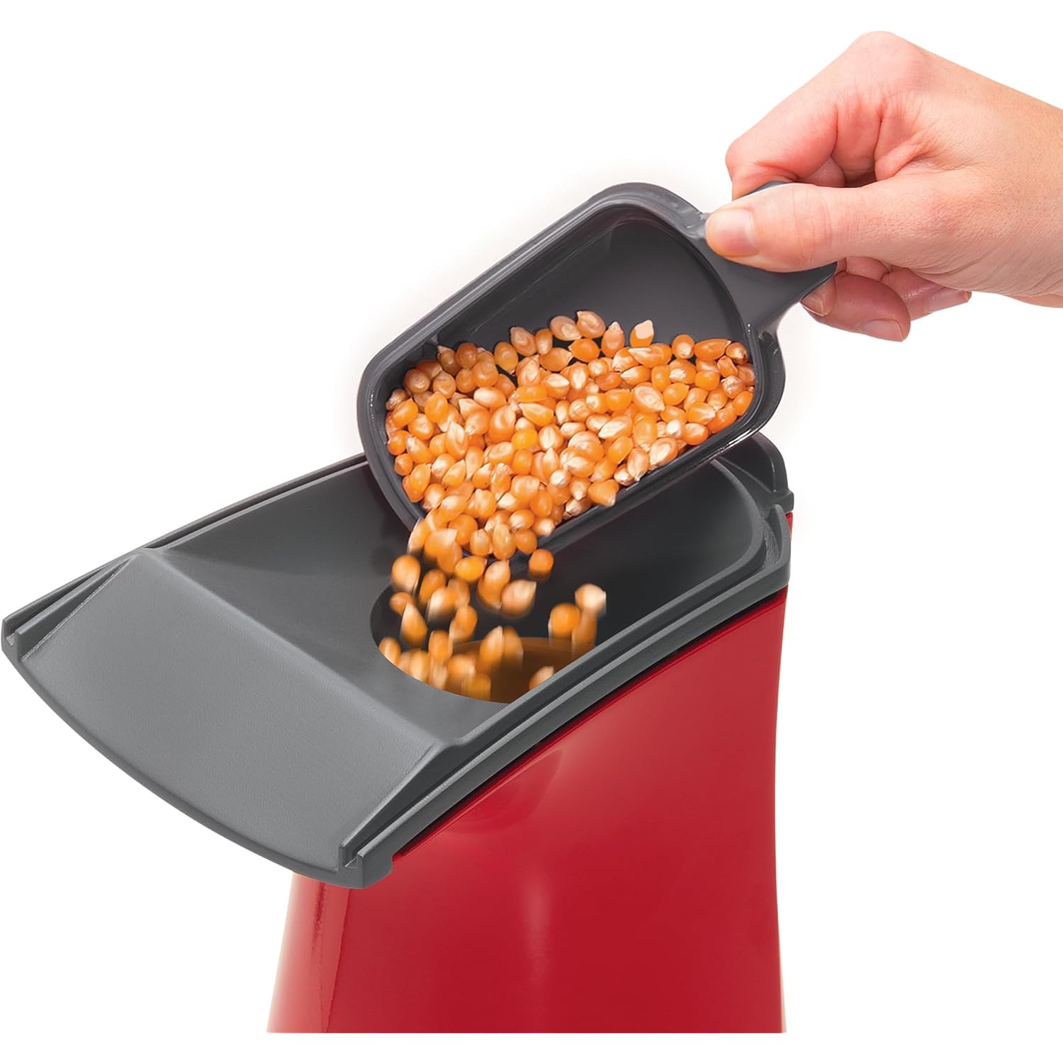 Presto 04863 Poplite Hot Air Popcorn Popper - Built-In Measuring Cup + Melts Butter, Easy to Clean, Built-In Cord Wrap, 18 Cups, Red
