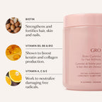 Vegamour Gro Biotin Gummies For Hair Wellness®, 30-Day Supply - Vitamins B, A, C & E, Supports Fuller-Looking Hair & Nails, Vegan & Cruelty-Free
