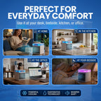 Arctic Air Pure Chill 2.0 Evaporative Air Cooler By Ontel - Powerful, Quiet, Lightweight And Portable Space Cooler With Hydro-Chill Technology For Bedroom, Office, Living Room & More,Blue