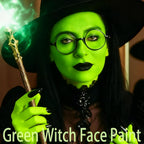 Light Green Face Paint Stick,St Patricks Day Lime Green Body Paint Stick,Washable Face Painting For Monster Frankenstein Witch Elphaba Costume,Halloween Sfx Makeup Paint For Cosplay,1.06 Oz