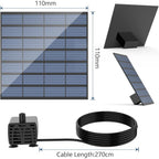 Aisitin Diy Solar Water Pump Kit For Water Feature Outdoor With 6 Nozzles | 2026 Solar Fountain Pump, Solar Powered Water Fountain For Bird Bath, Ponds, Garden, Fish Tank