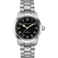 Hamilton Khaki Field Murph Automatic Men'S Watch, 38Mm Stainless Steel Case, Swiss Made, Black Dial Analog Wrist Watch, 100M Waterproof, Sapphire Crystal, 3-Hand Movement, Stainless Steel Strap