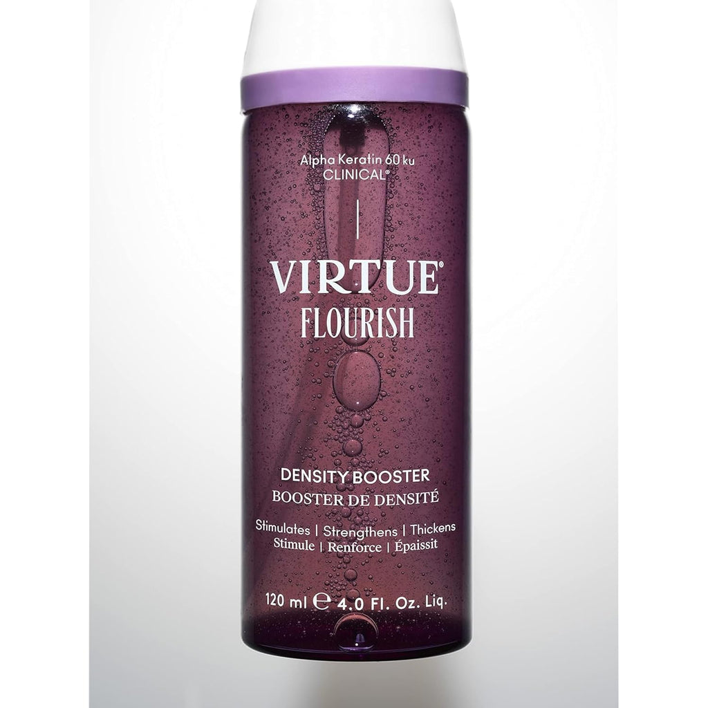 Virtue Flourish Hair Thinning Density Booster Spray Treatment, Hair Growth Product Thickens Hair, Sulfate Free, Color Safe