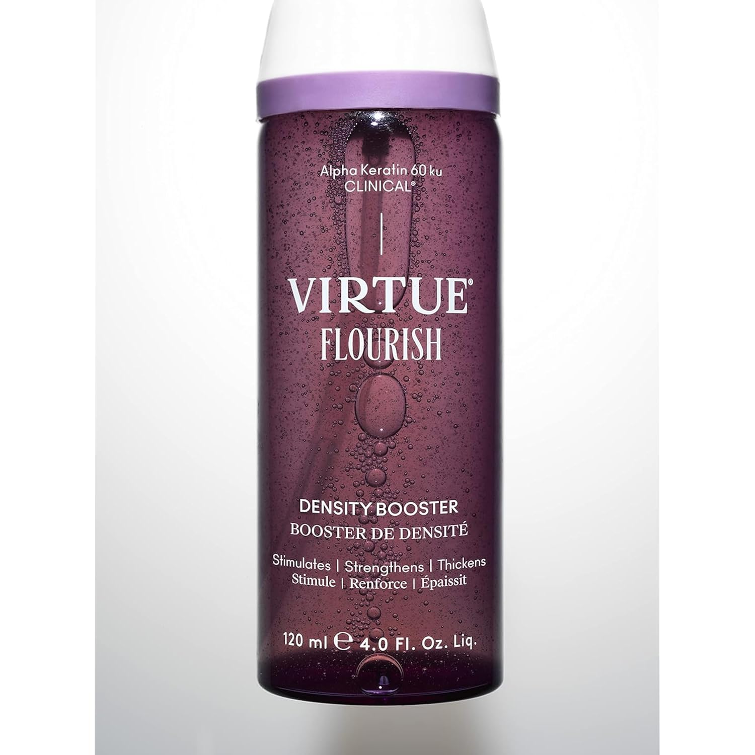 Virtue Flourish Hair Thinning Density Booster Spray Treatment, Hair Growth Product Thickens Hair, Sulfate Free, Color Safe