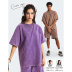 Arssm Mens Oversized T Shirts Cotton Acid Wash Baggy Tees Loose Fit Vintage Heavyweight T-Shirts