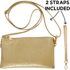 Humble Chic NY Vegan Leather Wristlet Purse for Women - Small Clutch Purse with Shoulder and Wrist Straps