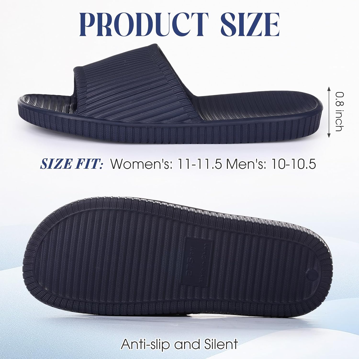 Shyyween 6 Pack Non Slip Shower Slides Lightweight Bath Slippers For Women & Men Pool Sandals For Home Hotel Gym Spa Pool
