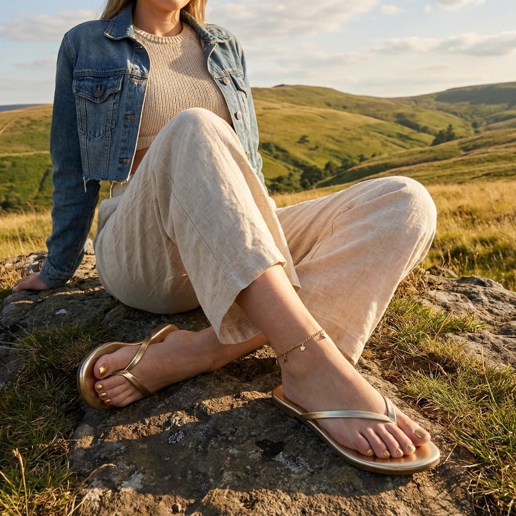 Cushionaire Cruise Lightweight Womens Flip Flops, Comfortable Beach Sandals For Women With Cushioned Footbed & Flexible Slip On Design