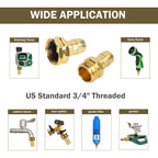 Liulo Tool Garden Hose Repair Kit, 3 Sets Aluminum Alloy Garden Hose End Mender Kit, Male And Female Garden Water Hose Repair Connector Fittings, Fit 5/8" And 3/4" Garden Hose Connector