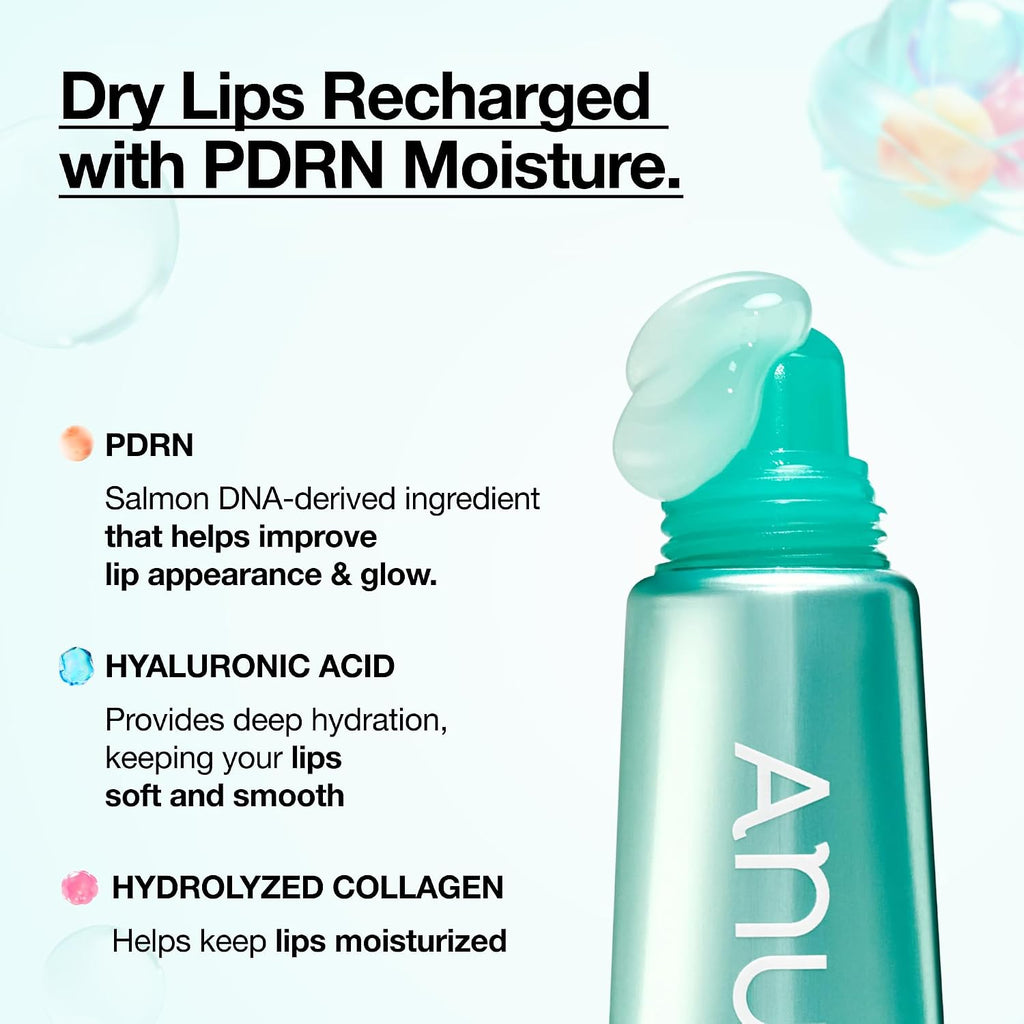 Anua Pdrn Lip Serum, Long-Lasting Hydration For Dry, Cracked Lips, Non-Sticky Moisturizing Lip Care With Salmon Dna, Hyaluronic Acid & Collagen, Korean Skincare, 0.33 Fl.Oz
