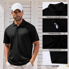Mens Golf Polo Shirts Short Sleeve Moisture Wicking Dry Fit Tactical T-Shirt Athletic Top Casual Polo Shirts For Men