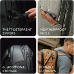 Peak Design Travel Backpack 45L, Black, Expandable 35-45L Design, Rear And Top Access, Weatherproof Shell, Laptop Sleeve, Ideal For Travel Or Everyday Carry, Versatile Backpack For Men And Women