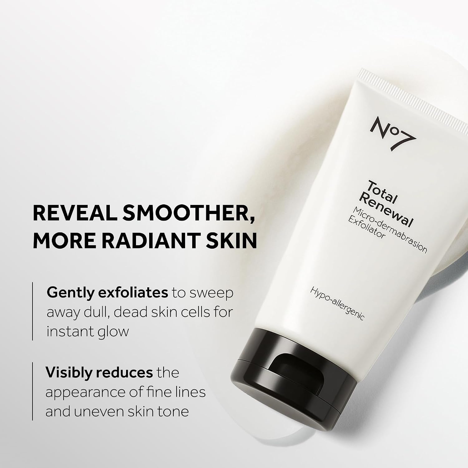 No7 Microdermabrasion Total Renewal Face Scrub - Exfoliating Face Wash & Dark Spot Corrector For Sensitive Skin - Helps To Reduce The Appearance Of Fine Lines & Even Skin Tone (2.5 Oz)