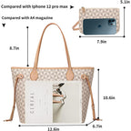 Lacel Urwebin Handbags for Women Designer Fashion Purses Top Handle Satchel Shoulder Bags 2pcs with Small Wallet (White)