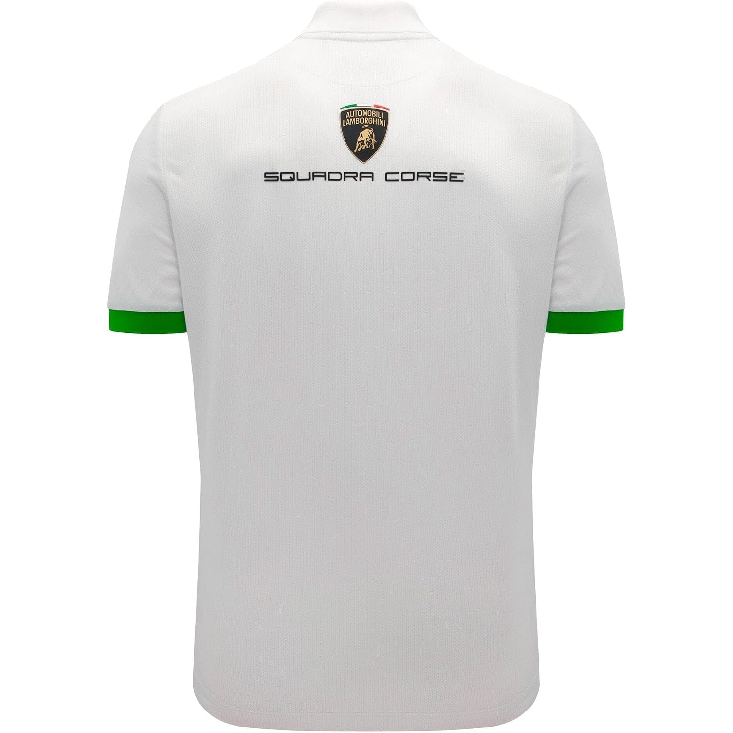 Macron Men'S Automobili Lamborghini Squadra Corse Team Polo Shirt (Black And White)