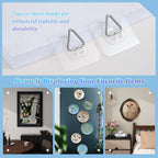 Wall Plate Hangers For Display - Invisible Adhesive Picture Hangers For Wall - Ideal For Hanging Decorative Plates | Photo Frames | Paintings - 2.4 Inch