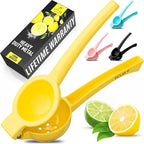 Zulay Kitchen Metal Lemon Squeezer - Handheld Lemon Juicer Squeezer - Easy To Use Citrus Juicer - Manual Press For Extracting The Most Juice Possible - Extracts Every Last Drop