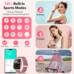 Smart Watch For Women, Answer/Make Call/Ai Voice,1.85" Hd Smartwatch For Iphone/Samsung/Android, 120+ Sport Modes Fitness Tracker With Heart Rate/Sleep Monitor,Ip68 Waterproof (2 Bands)