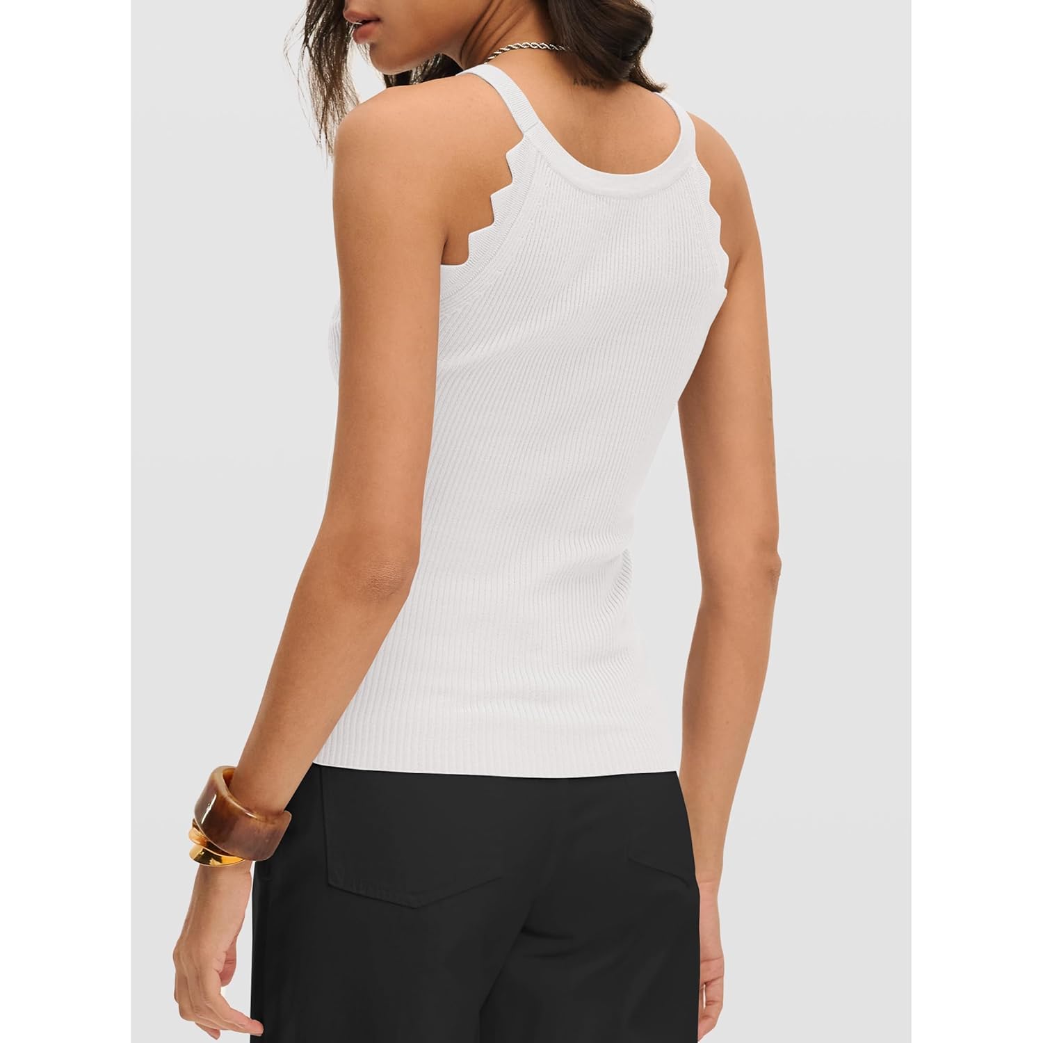 Anrabess Womens Summer Tank Tops Sleeveless Ribbed Camisole | Spaghetti Strap Cami Sweater, Soft Lightweight, Slim Knit, Casual Beach Vacation Travel Office Clothes, Spring Fall Layering