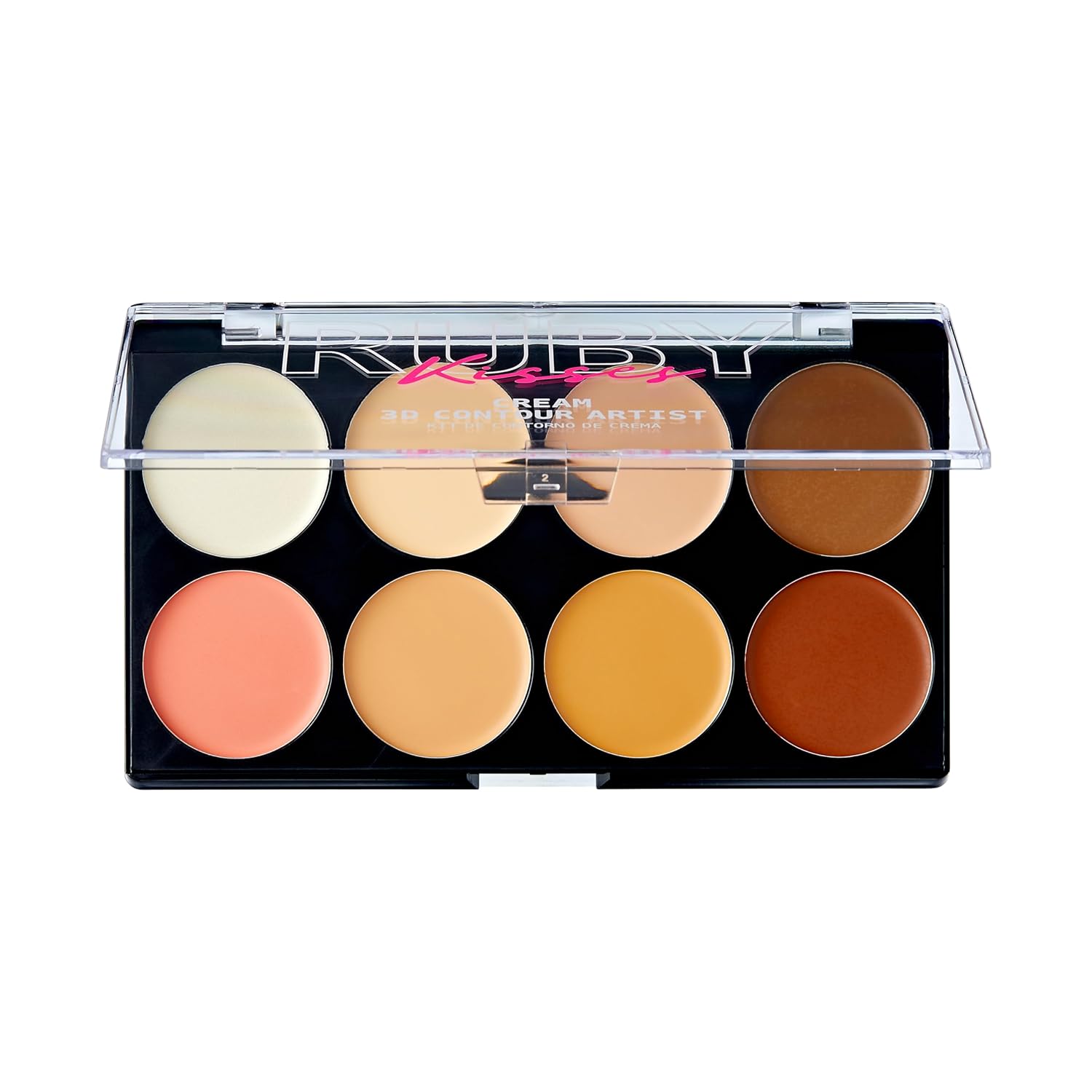 Ruby Kisses 3D Face Creator Cream Foundation & Concealer, 12 Hours Long Lasting, Medium to Full Coverage, Non-Greasy, Ideal for Makeup & Contour Palette (Light)