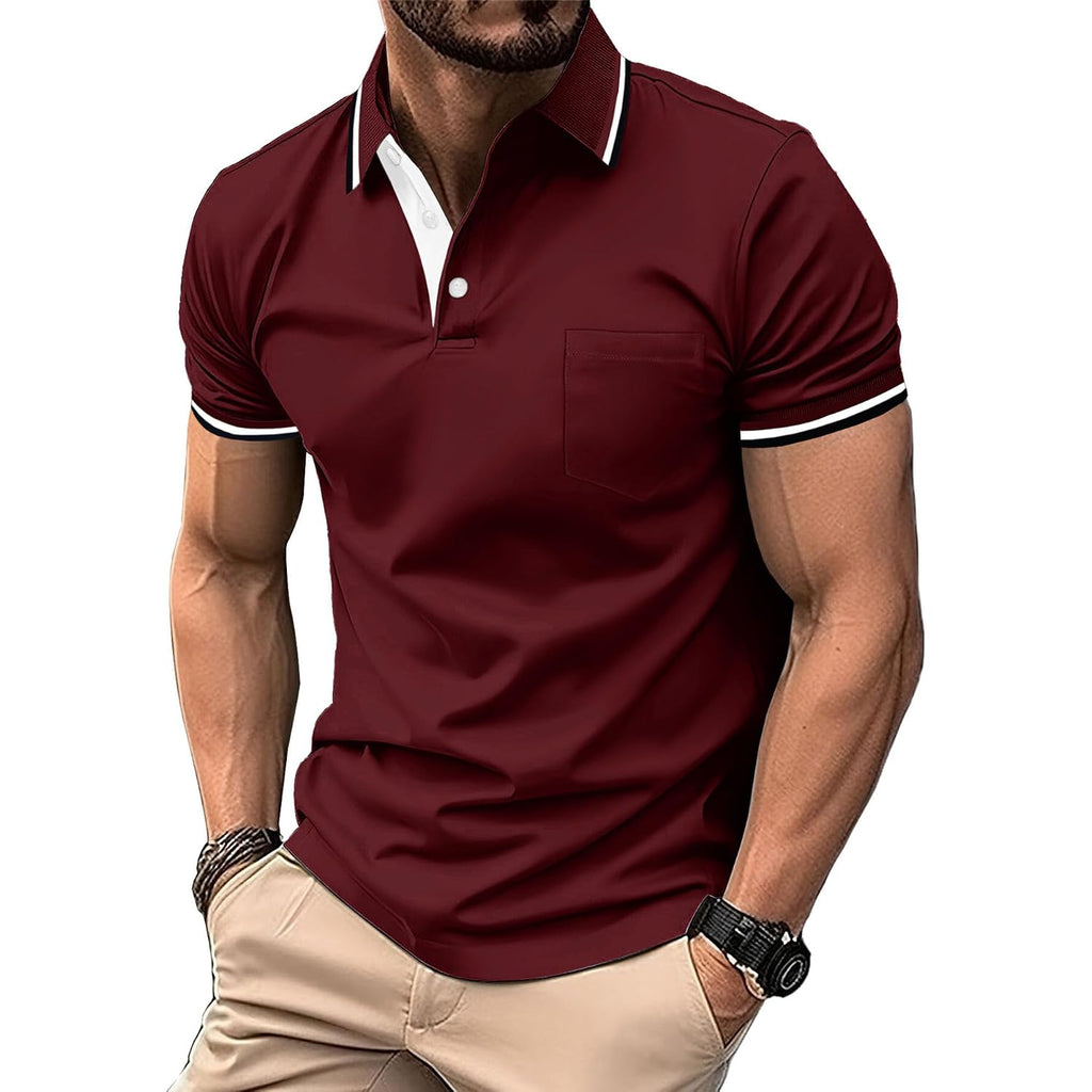 Swisswell 5 Pack Mens Polo Shirts Short Sleeve With Pocket Performance Golf Polos For Men Casual Collared Athletic T-Shirt