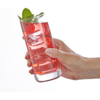 JoyJolt Faye 13oz Highball Glasses, 6pc Tall Glass Sets. Lead-Free Crystal Drinking Glasses. Water Glasses, Mojito Glass Cups, Tom Collins Bar Glassware, and Mixed Drink Cocktail Glass Set