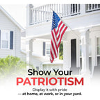 American Flag For Outside 3X5 Heavy Duty, Embroidered Stars, Sewn Stripes | Made In Usa, Uv Protection, Reinforced Material, Brass Grommets, Weather Resistant Us Flag For Outdoor Home, Patio