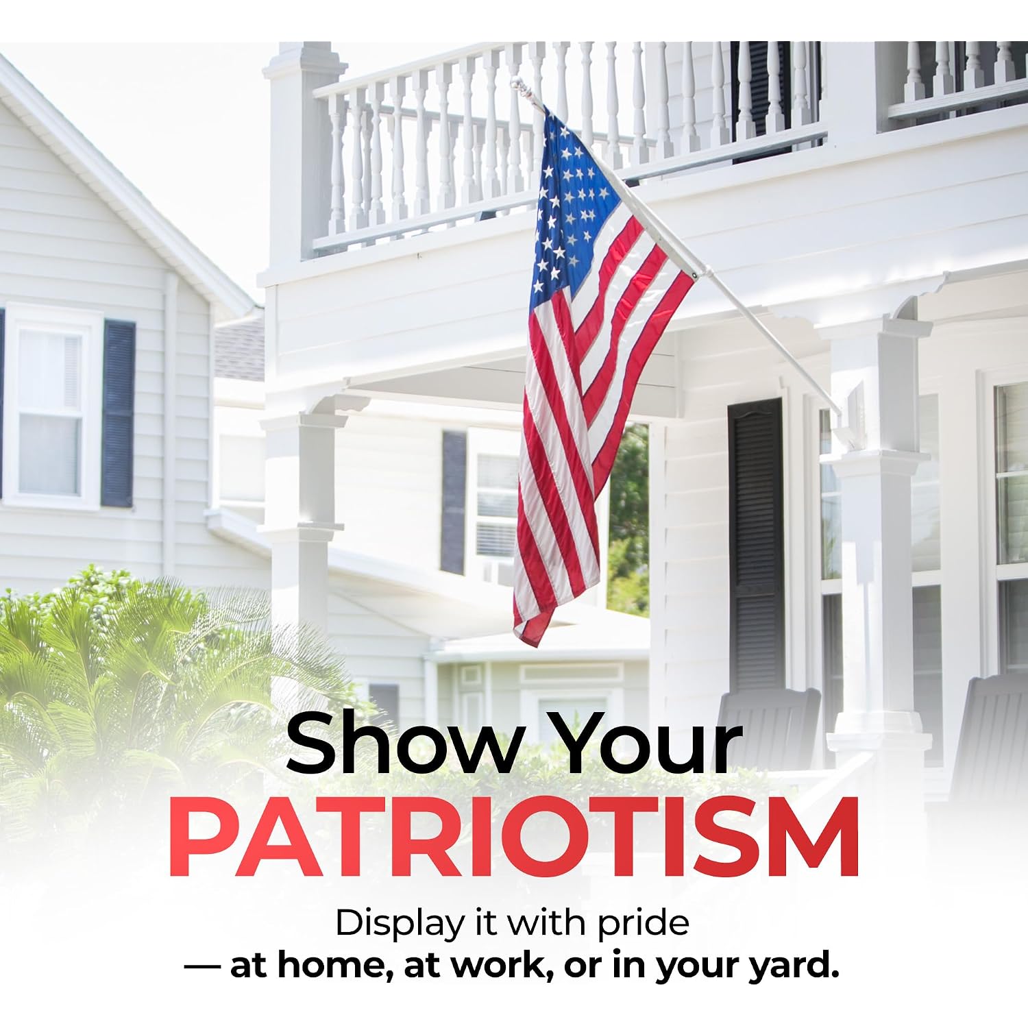 American Flag For Outside 3X5 Heavy Duty, Embroidered Stars, Sewn Stripes | Made In Usa, Uv Protection, Reinforced Material, Brass Grommets, Weather Resistant Us Flag For Outdoor Home, Patio