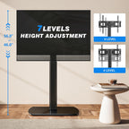 Universal Tv Floor Stand With Mount For 27-70 Inch Lcd Led Oled Tvs, Swivel Height Adjustable Tall Tv Stand, Space Saving Design For Corner Bedroom Living Room, Black