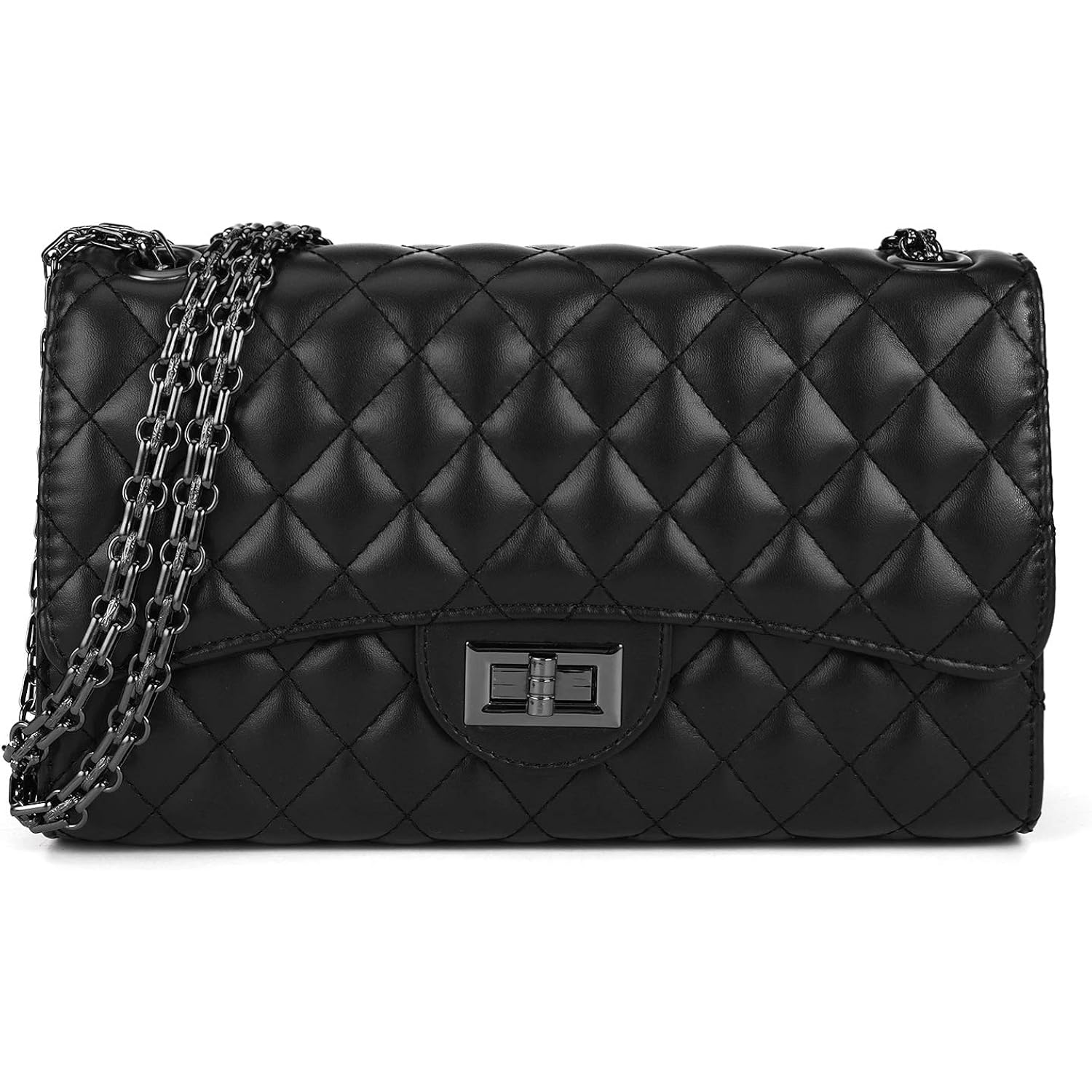 Gladdon Quilted Crossbody Purse for Women Trendy Ladies Shoulder Bag with Chain Designer Purses