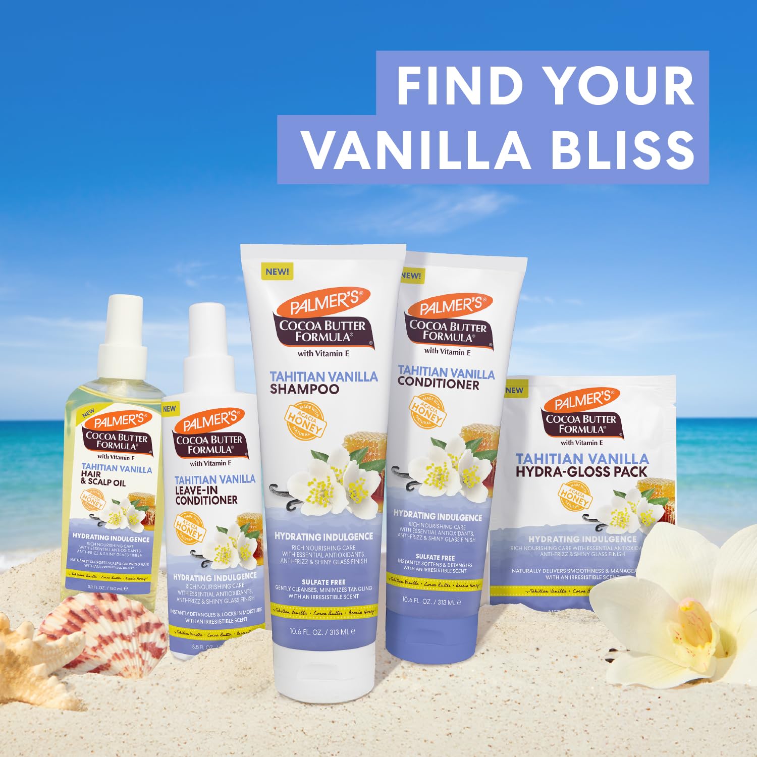Palmer'S Cocoa Butter Formula, Tahitian Vanilla Leave In Conditioner Spray, (8.5 Fl Oz), Hydrating Hair Detangler With Acacia Honey & Vitamin E, Heat Protectant, Frizz Control & Long-Lasting Moisture