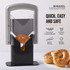 Hoan Bagel Biter Bagel Slicer And Cutter With Safety Shields - Guillotine Style Bagel Cutter Slicer For Large And Small Bagels, English Muffins, Buns, And Rolls - Compact, Dishwasher Safe