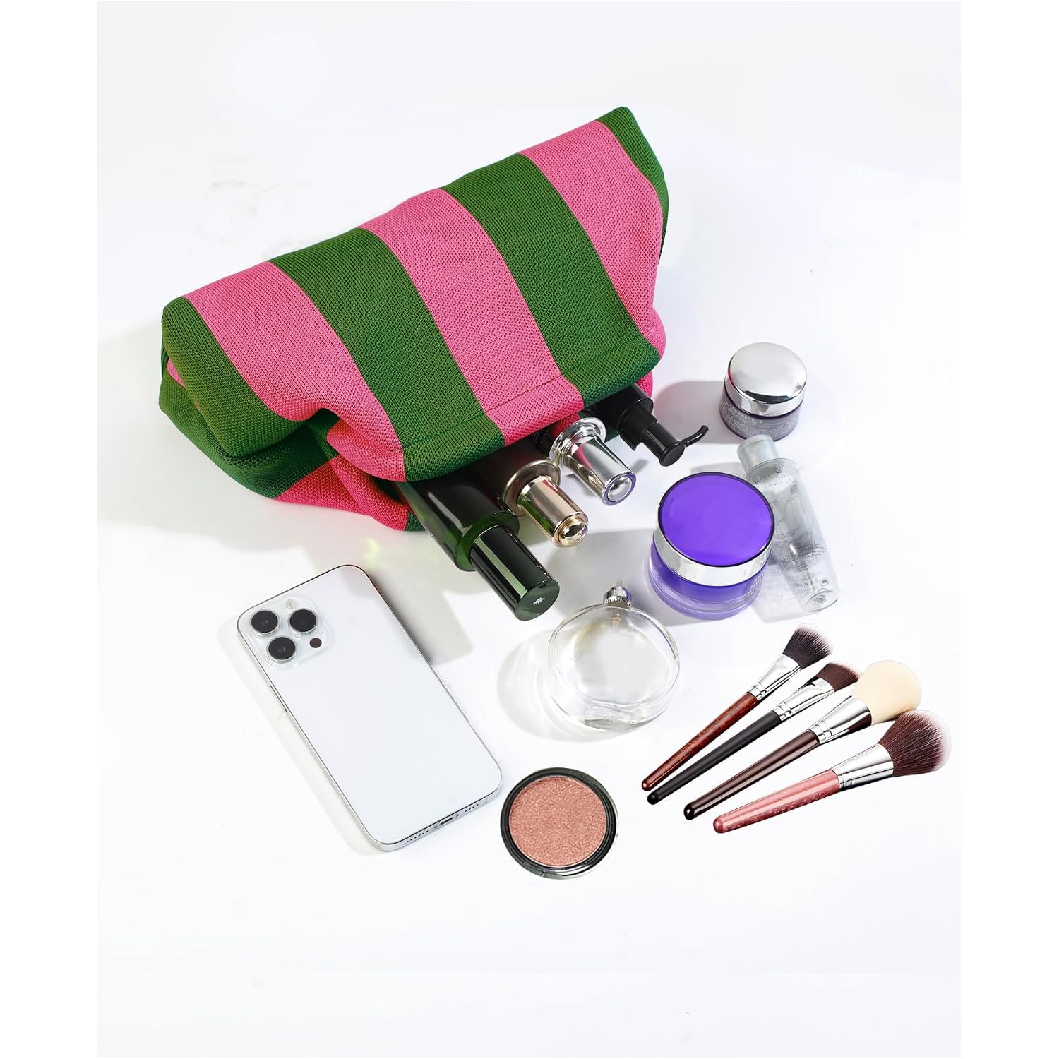 Woven Clutch Purses For Woman,Summer Beach Purse For Vacation, Woven Striped Dumpling Bag,Crochet Evening Handbag