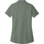 Women's Cotton Blend Pique Short-Sleeve V-Neck Polo Shirt