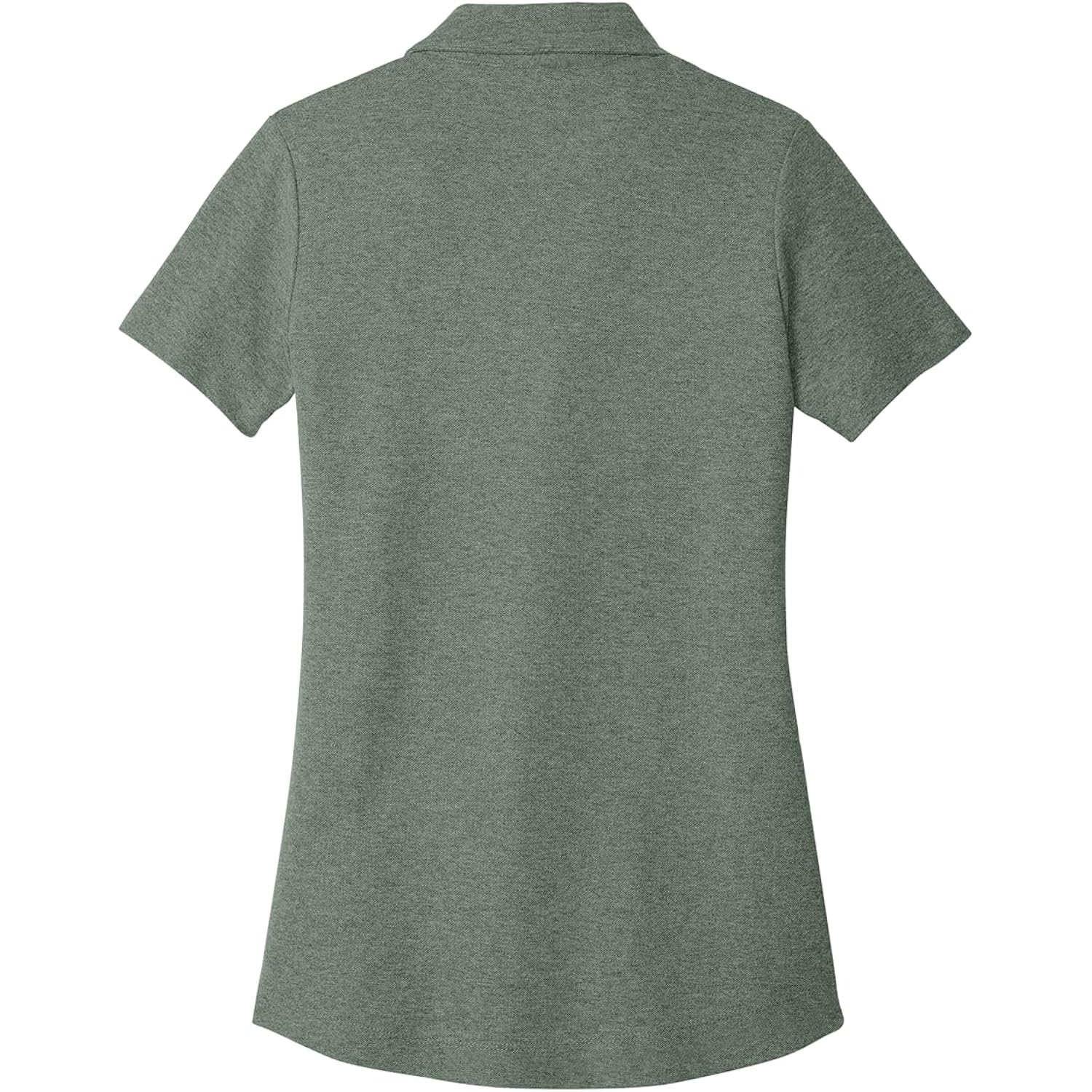 Women's Cotton Blend Pique Short-Sleeve V-Neck Polo Shirt