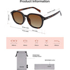 Sojos Trendy Square Polarized Sunglasses For Women Men, Retro Vintage Uv Protection Womens Mens Sun Glasses Sj2624