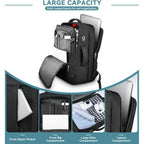 Travel Backpack, 50L Expandable Extra Large Laptop Backpack, Carry On Backpack Airline Approved Water Resistant Business Suitcase Daypack Bag Fits 17 Inch Laptops, Travel Gifts For Men Women, Black