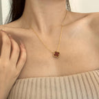 AIPPK Clover Pendant Necklace for Women 18K Gold Plated Four Leaf Clover Necklaces Lucky Simple Jewelry Gifts for Women
