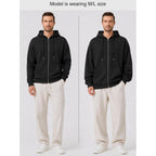 Jmierr Mens Full Zip Casual Cotton Hooded Fleece Drawstring Hoodies Pullover Sweatshirts Casual Long Sleeve Shirts