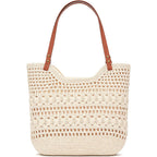 Peicees Small Crochet Beach Bag For Women- Woven Boho Purse Knitted Shoulder Bag For Summer Vacation Beachy Travel Pool