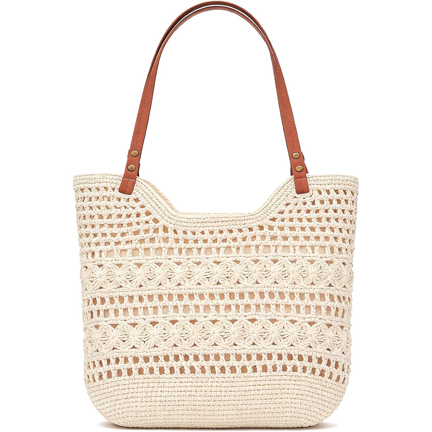 Peicees Small Crochet Beach Bag For Women- Woven Boho Purse Knitted Shoulder Bag For Summer Vacation Beachy Travel Pool