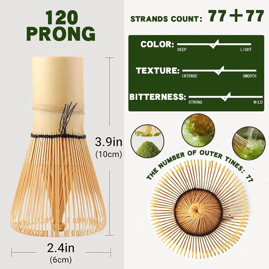Clay&Fire Matcha Whisk, Handcrafted Bamboo Whisk For Matcha Powder | Traditional Japanese Chasen For Matcha Stirrer, 100% Natural Matcha Wisk