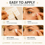 Zonon 20 Sheets Gold Glitter Freckles Face Tattoo Sparkle Face Makeup Patches Metallic Tattoo Sticker Waterproof Temporary Body Tattoos Stickers For Women Makeup Country Concert Music Festival