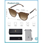 SOJOS Sunglasses Womens Trendy 2025 Classic Round Retro Vintage Shades Large Frame Sunnies SJ2067 Black Tortoise Frame