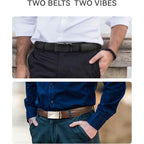 Chaoren Leather Ratchet Belt Men 2 Pack - Customizable Fit, Effortless Style (35Mm)